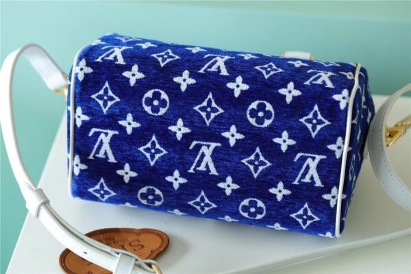 1:1 Replica Louis Vuitton LV Speedy Bandouliere 20 Monogram Blue Luxury Bag For Women M20751 - 20.5cm/8.1in