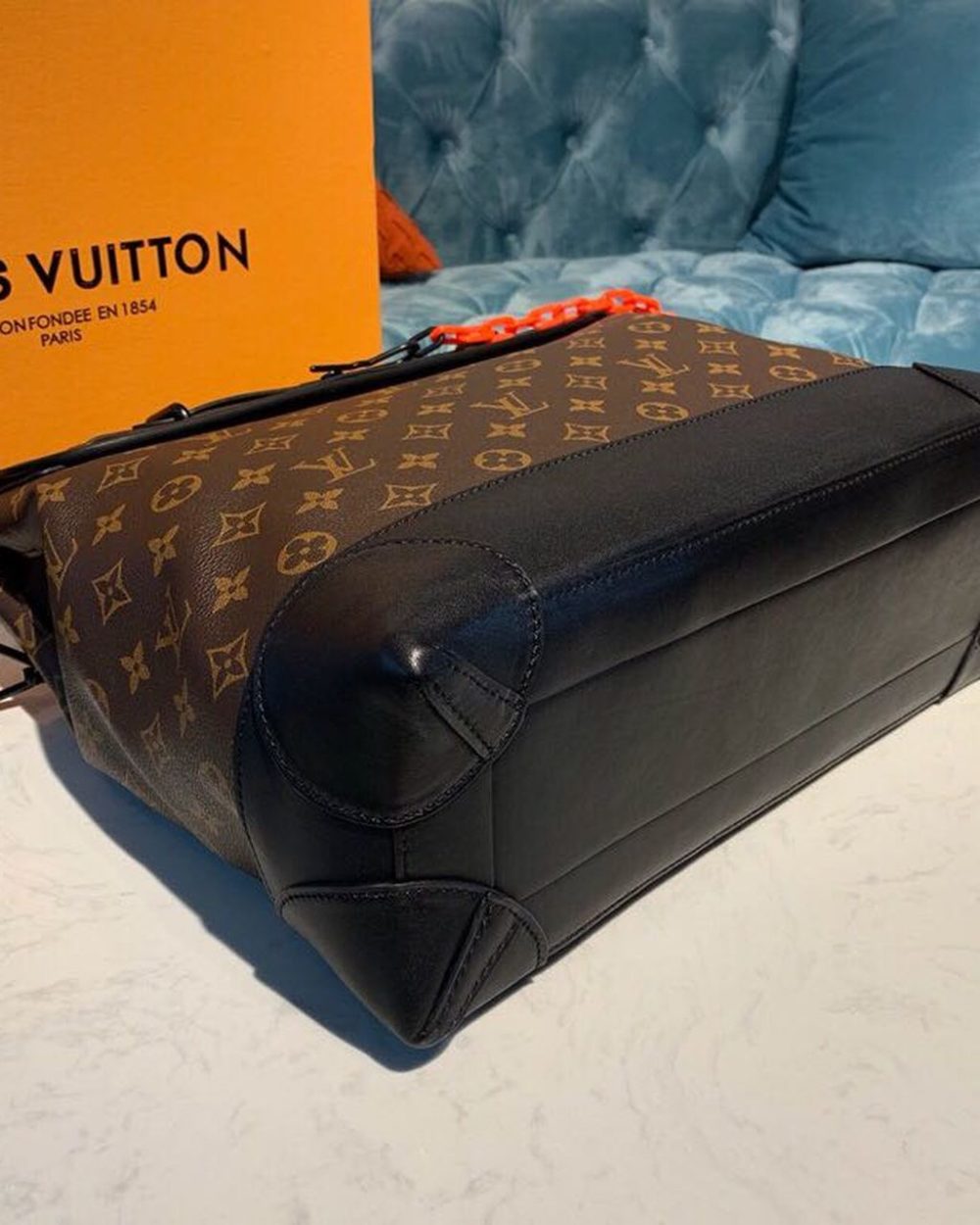 1:1 Replica Louis Vuitton LV Steamer PM Monogram Solar Ray Canvas Unique Bag For Men M44473 - 13.8in/35cm