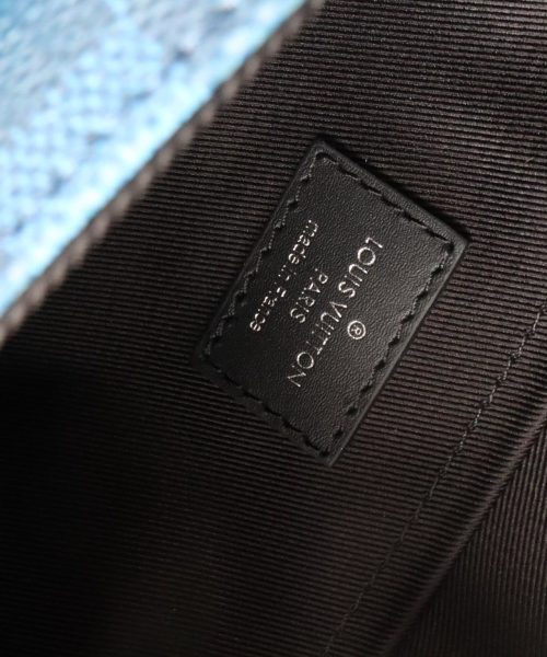 1:1 Replica Louis Vuitton LV Studio Messenger Damier Graphite Blue Unique Bag For Men N50026 - 9.3in/25.3cm