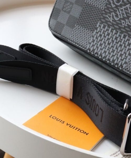 1:1 Replica Louis Vuitton LV Studio Messenger Damier Graphite Gray Unique Bag For Men N50013 - 9.3in/25.3cm