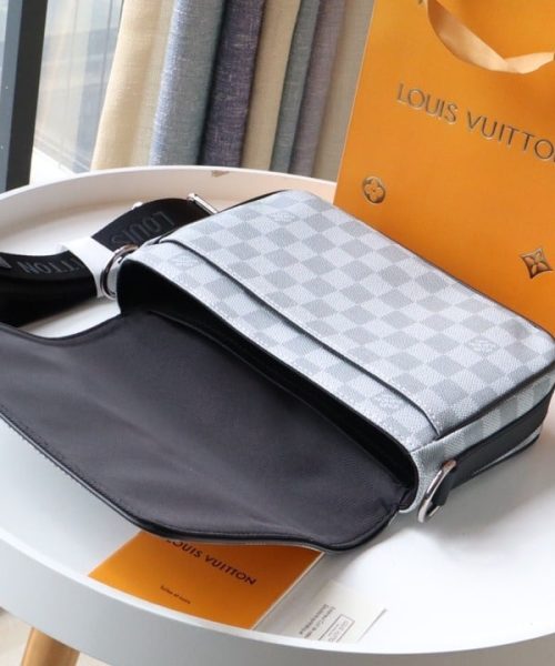 1:1 Replica Louis Vuitton LV Studio Messenger Damier Graphite Plaster Unique Bag For Men N50014 - 9.3in/25.3cm