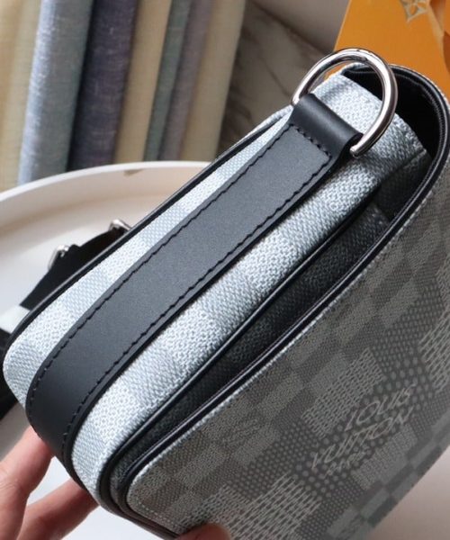 1:1 Replica Louis Vuitton LV Studio Messenger Damier Graphite Plaster Unique Bag For Men N50014 - 9.3in/25.3cm
