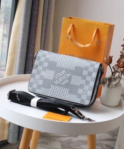 1:1 Replica Louis Vuitton LV Studio Messenger Damier Graphite Plaster Unique Bag For Men N50014 - 9.3in/25.3cm