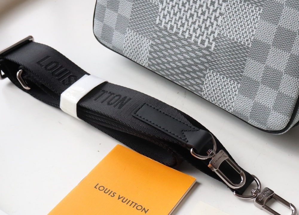 1:1 Replica Louis Vuitton LV Studio Messenger Damier Graphite Plaster Unique Bag For Men N50014 - 9.3in/25.3cm