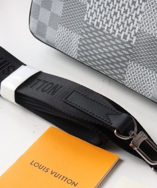 1:1 Replica Louis Vuitton LV Studio Messenger Damier Graphite Plaster Unique Bag For Men N50014 - 9.3in/25.3cm