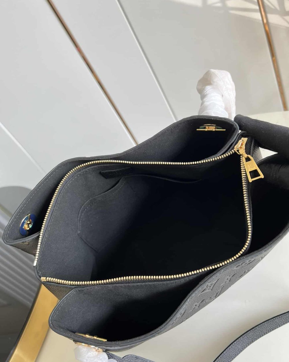 1:1 Replica Louis Vuitton LV Surene MM Monogram Empreinte Leather Luxury Bag For Women M43758 - 14.6in/37cm