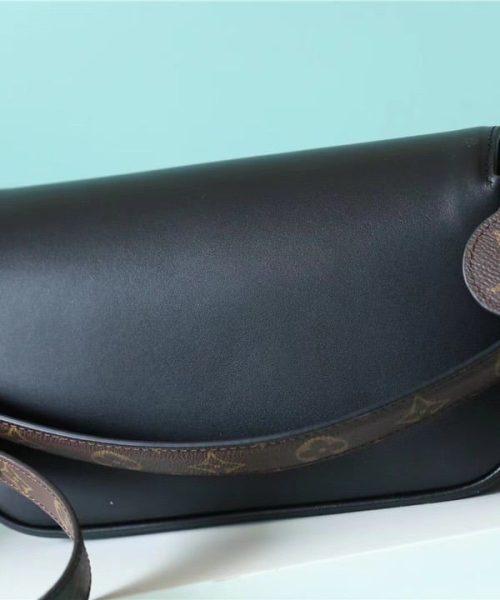 1:1 Replica Louis Vuitton LV Swing Black Leather Luxury Bag For Women M20393 - 24cm/9.4in