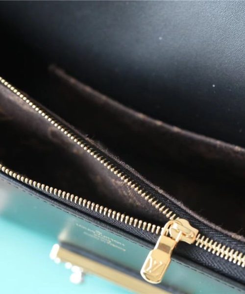 1:1 Replica Louis Vuitton LV Swing Black Leather Luxury Bag For Women M20393 - 24cm/9.4in