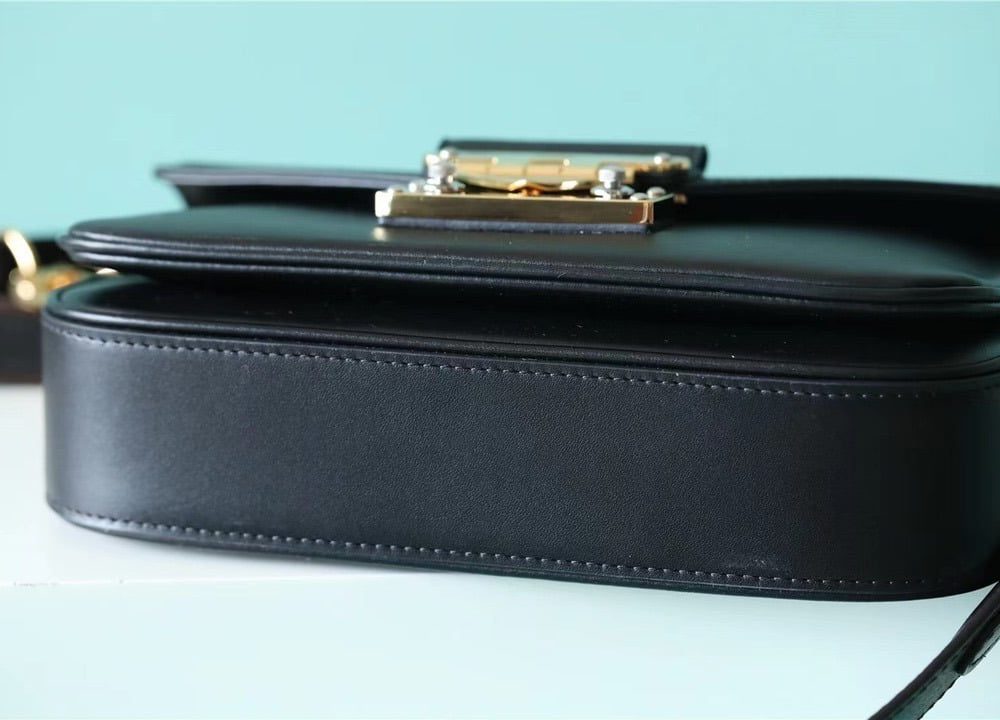 1:1 Replica Louis Vuitton LV Swing Black Leather Luxury Bag For Women M20393 - 24cm/9.4in