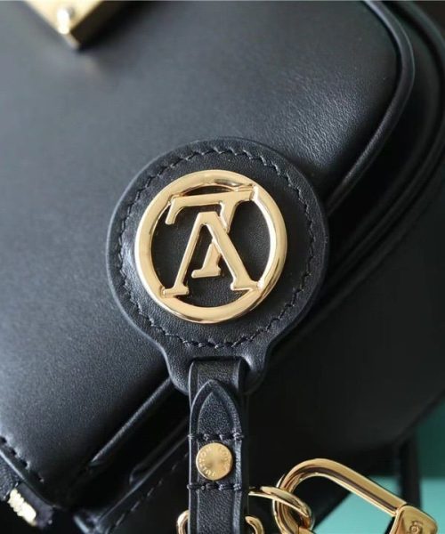 1:1 Replica Louis Vuitton LV Swing Black Leather Luxury Bag For Women M20393 - 24cm/9.4in