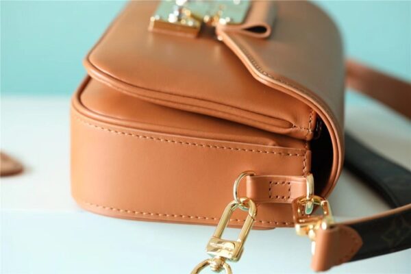 1:1 Replica Louis Vuitton LV Swing Monogram Hazelnut Brown Luxury Bag For Women M20396 - 24cm/9.4in