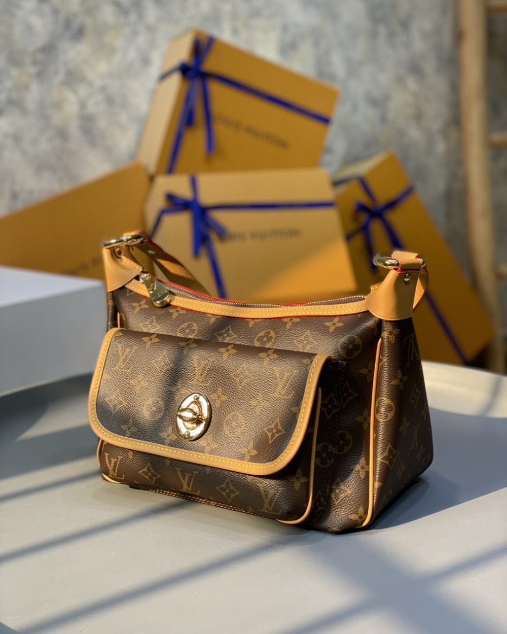 1:1 Replica Louis Vuitton LV Tikal GM Monogram Canvas Luxury Bag For Women M40077 - 30cm