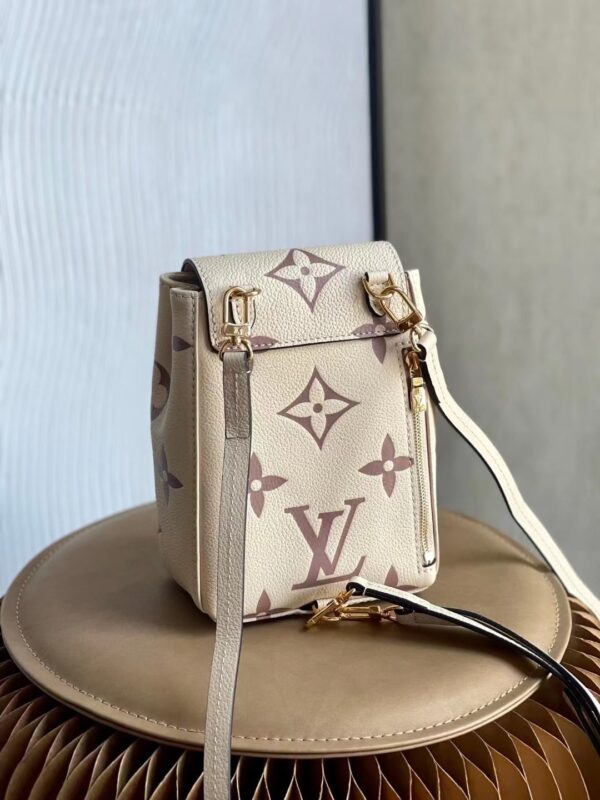 1:1 Replica Louis Vuitton LV Tiny Backpack Bicolor Monogram Empreinte Leather In Cream Luxury Bag For Women - 19cm