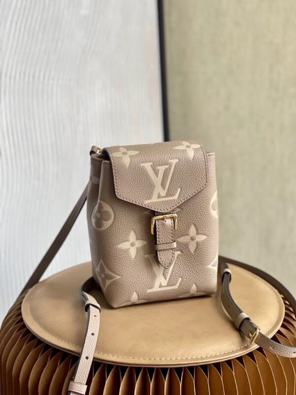 1:1 Replica Louis Vuitton LV Tiny Backpack Bicolor Monogram Empreinte Leather Luxury Bag For Women M80738 - 19cm