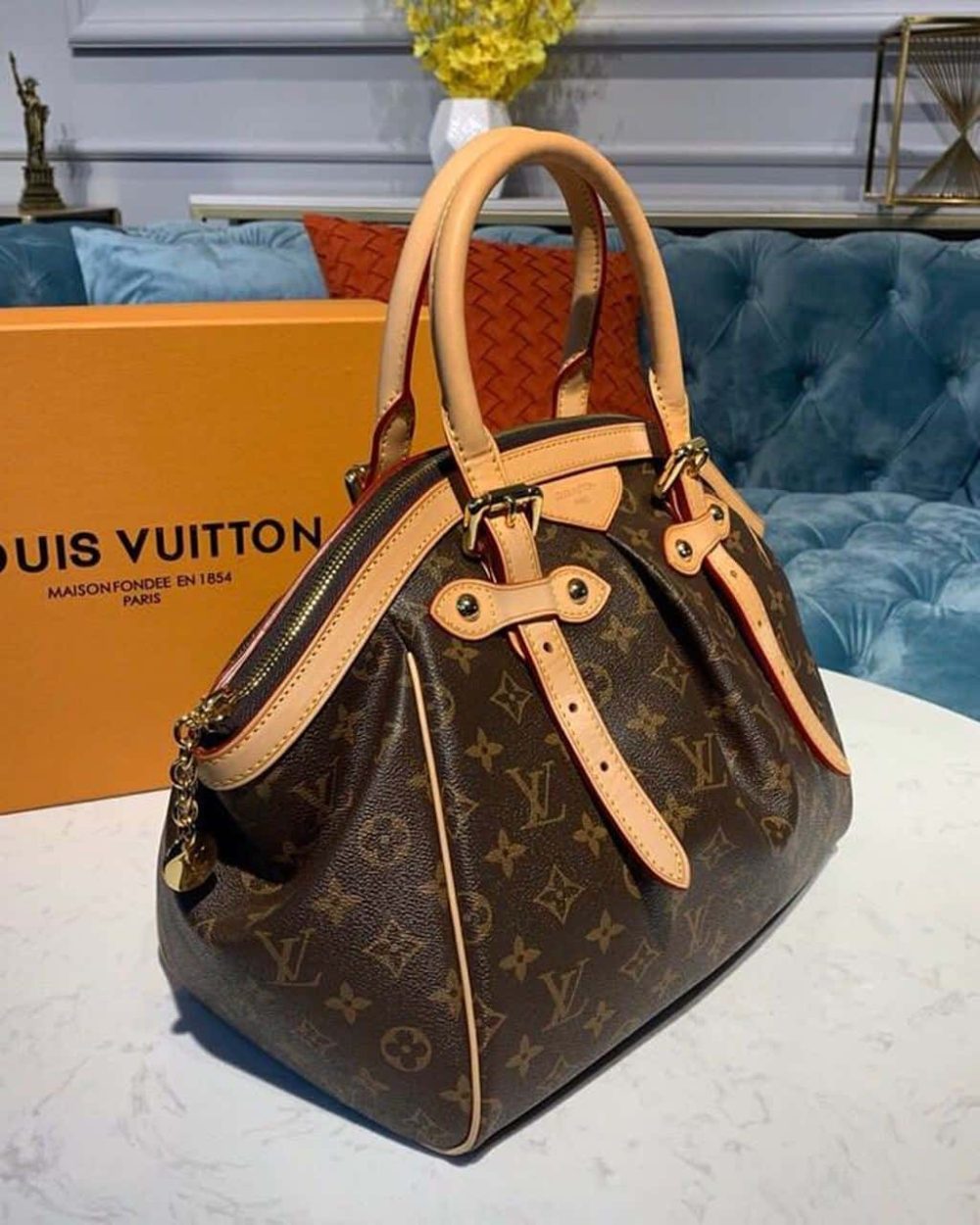 1:1 Replica Louis Vuitton LV Tivoli GM Bag Monogram Canvas Luxury Bag For Women M40144 - 18.1in/46cm