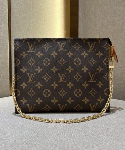 1:1 Replica Louis Vuitton LV Toiletry Pouch On Chain 26 Practical Bag Monogram Unique Bag for Men M81412 - 25 cm/ 9.8 in