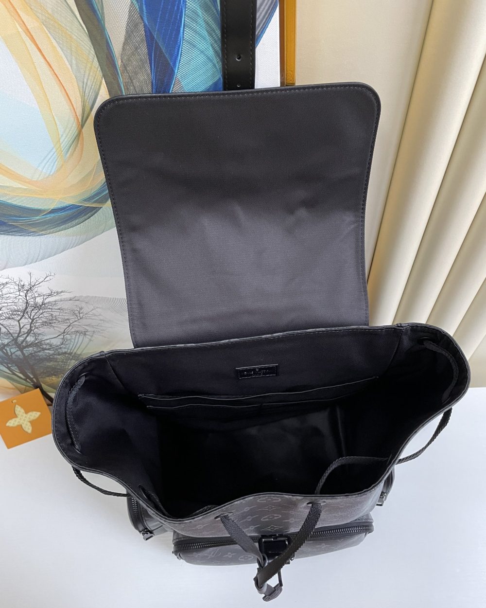 1:1 Replica Louis Vuitton LV Backpack Trio Monogram Eclipse Canvas Black By Virgil Abloh Unique Bag For Men M45538 - 44cm