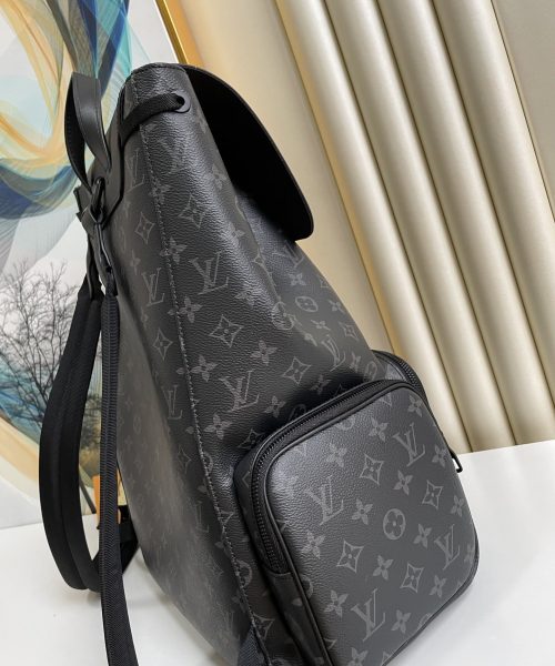 1:1 Replica Louis Vuitton LV Backpack Trio Monogram Eclipse Canvas Black By Virgil Abloh Unique Bag For Men M45538 - 44cm