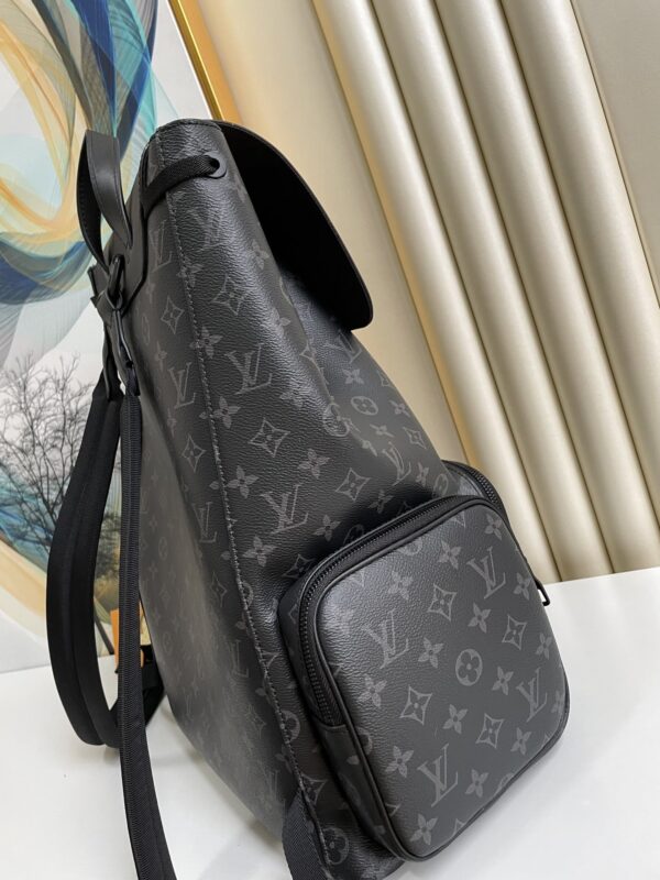 1:1 Replica Louis Vuitton LV Backpack Trio Monogram Eclipse Canvas Black By Virgil Abloh Unique Bag For Men M45538 - 44cm
