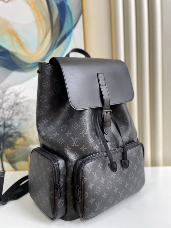 1:1 Replica Louis Vuitton LV Backpack Trio Monogram Eclipse Canvas Black By Virgil Abloh Unique Bag For Men M45538 - 44cm