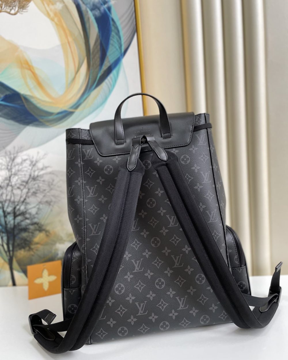 1:1 Replica Louis Vuitton LV Backpack Trio Monogram Eclipse Canvas Black By Virgil Abloh Unique Bag For Men M45538 - 44cm