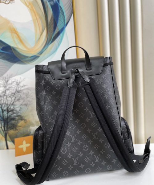 1:1 Replica Louis Vuitton LV Backpack Trio Monogram Eclipse Canvas Black By Virgil Abloh Unique Bag For Men M45538 - 44cm