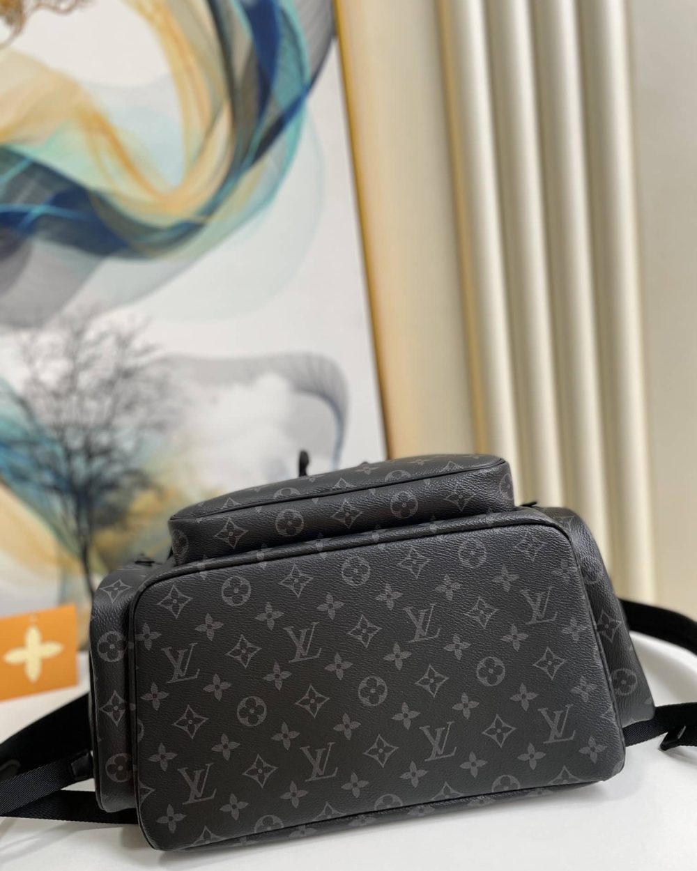 1:1 Replica Louis Vuitton LV Backpack Trio Monogram Eclipse Canvas Black By Virgil Abloh Unique Bag For Men M45538 - 44cm