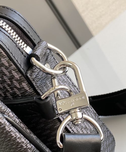 1:1 Replica Louis Vuitton LV Trio Messenger Damier Graphite Black Unique Bag For Men N50017 - 9.8in/25cm