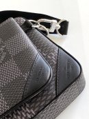 1:1 Replica Louis Vuitton LV Trio Messenger Damier Graphite Black Unique Bag For Men N50017 - 9.8in/25cm