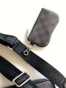1:1 Replica Louis Vuitton LV Trio Messenger Damier Graphite Black Unique Bag For Men N50017 - 9.8in/25cm