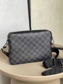 1:1 Replica Louis Vuitton LV Trio Messenger Damier Graphite Canvas Unique Bag For Men N58040 - 9.8in/25cm