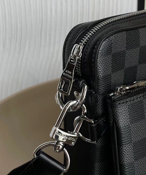 1:1 Replica Louis Vuitton LV Trio Messenger Damier Graphite Canvas Unique Bag For Men N58040 - 9.8in/25cm