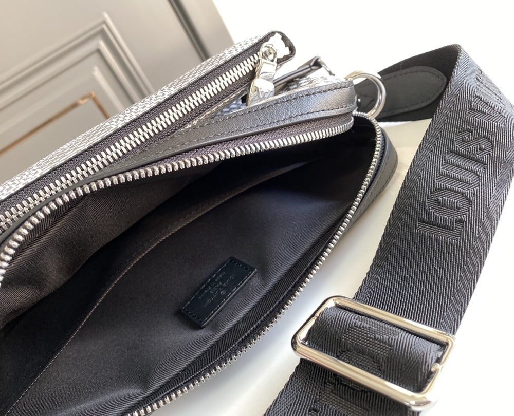 1:1 Replica Louis Vuitton LV Trio Messenger Damier Graphite Plaster Unique Bag For Men - 9.8in/25cm