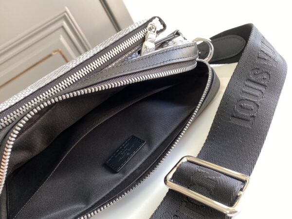 1:1 Replica Louis Vuitton LV Trio Messenger Damier Graphite Plaster Unique Bag For Men - 9.8in/25cm