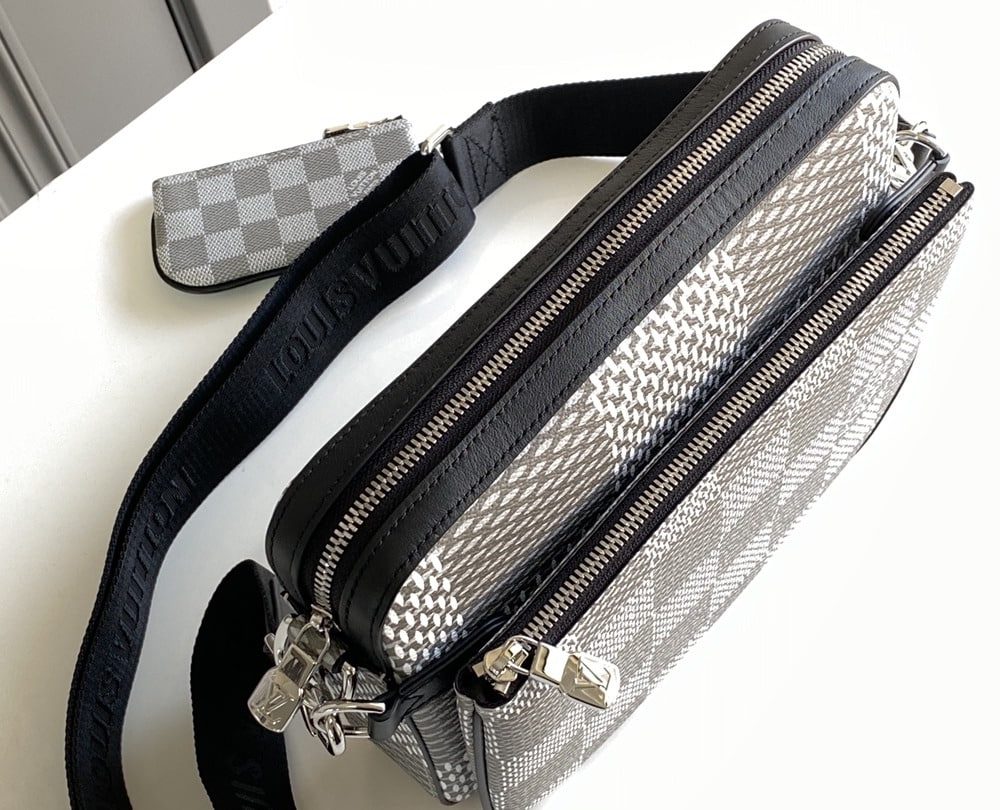 1:1 Replica Louis Vuitton LV Trio Messenger Damier Graphite Plaster Unique Bag For Men - 9.8in/25cm