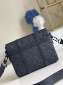 1:1 Replica Louis Vuitton LV Trunk Messenger Monogram Taurillon Black Unique Bag For Men M57726 - 9.4in/21cm