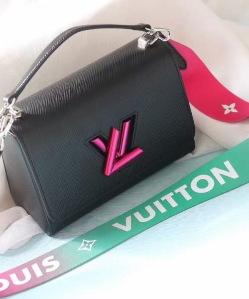 1:1 Replica Louis Vuitton LV Twist MM Bag, Shoulder and Cross Body Bags Luxury Bag For Women Black M59416 - 9.1in/23cm