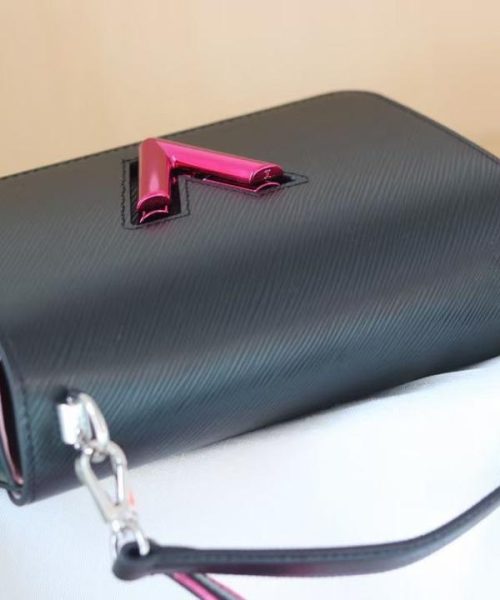 1:1 Replica Louis Vuitton LV Twist MM Bag, Shoulder and Cross Body Bags Luxury Bag For Women Black M59416 - 9.1in/23cm