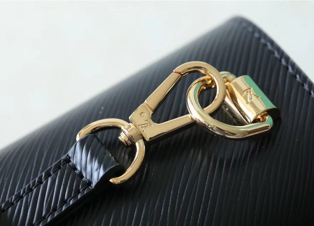 1:1 Replica Louis Vuitton LV Twist MM Epi Leather Luxury Bag For Women Black / Fuchsia M59885 - 9.1in/23cm