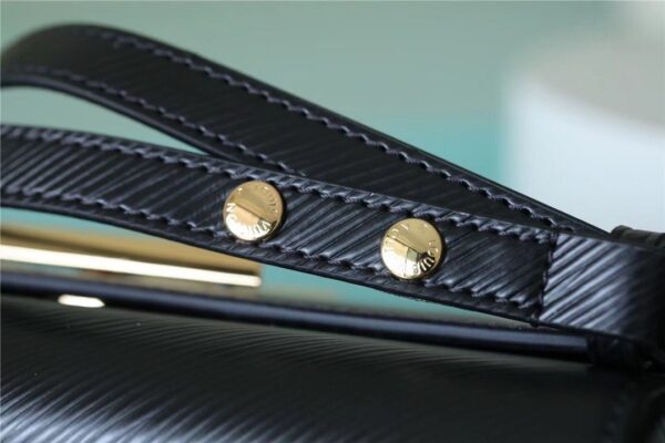 1:1 Replica Louis Vuitton LV Twist MM Epi Leather Luxury Bag For Women Black / Fuchsia M59885 - 9.1in/23cm