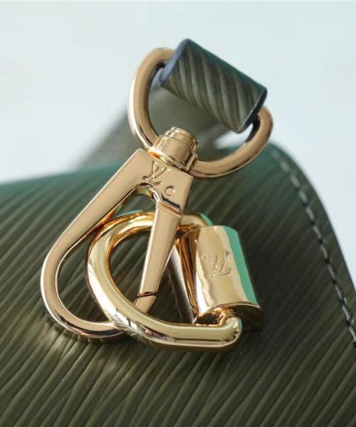 1:1 Replica Louis Vuitton LV Twist MM Bag, Shoulder and Cross Body Bags Luxury Bag For Women Kaki / Quartz White M59884 - 9.1in/23cm