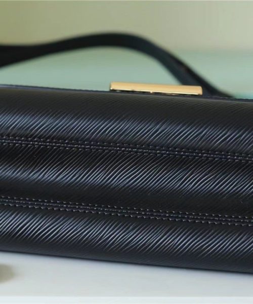 1:1 Replica Louis Vuitton LV Twist MM Epi Black Luxury Bag For Women M59887 - 9.1in/23cm