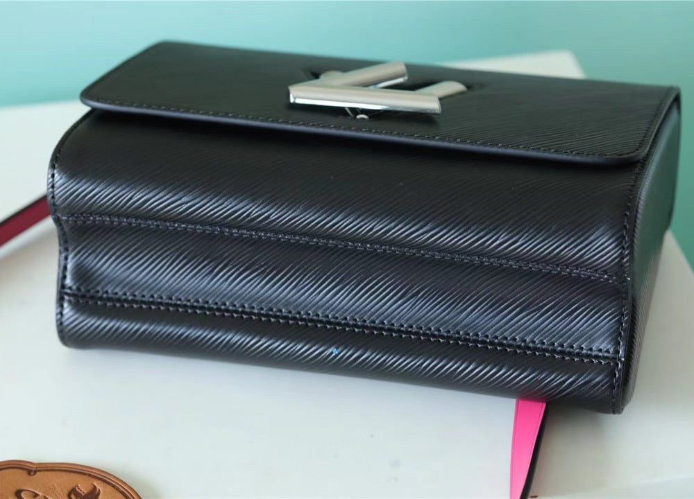 1:1 Replica Louis Vuitton LV Twist MM Epi Black Luxury Bag For Women - 9.1in/23cm