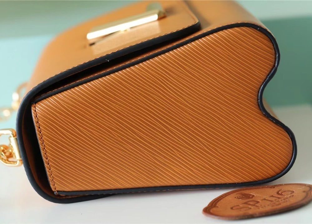1:1 Replica Louis Vuitton LV Twist MM Epi Gold Miel Brown Luxury Bag For Women M59686 - 9.1in/23cm