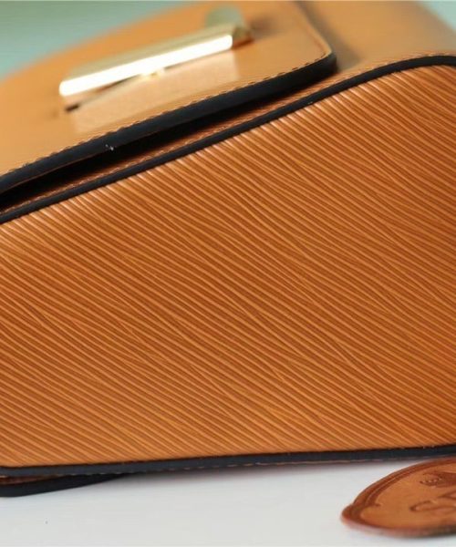 1:1 Replica Louis Vuitton LV Twist MM Epi Gold Miel Brown Luxury Bag For Women M59686 - 9.1in/23cm