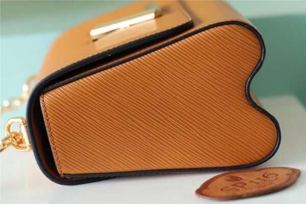 1:1 Replica Louis Vuitton LV Twist MM Epi Gold Miel Brown Luxury Bag For Women M59686 - 9.1in/23cm