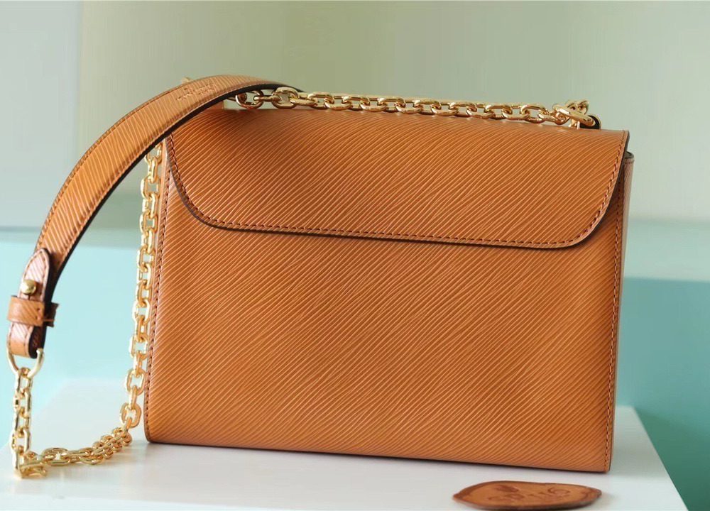 1:1 Replica Louis Vuitton LV Twist MM Epi Gold Miel Brown Luxury Bag For Women M59686 - 9.1in/23cm