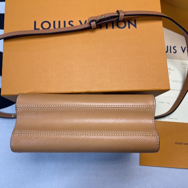1:1 Replica Louis Vuitton LV Twist MM Epi Gold Miel Brown Luxury Bag For Women M59686 - 9.1in/23cm