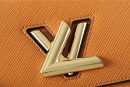 1:1 Replica Louis Vuitton LV Twist MM Epi Gold Miel Brown Luxury Bag For Women M59686 - 9.1in/23cm
