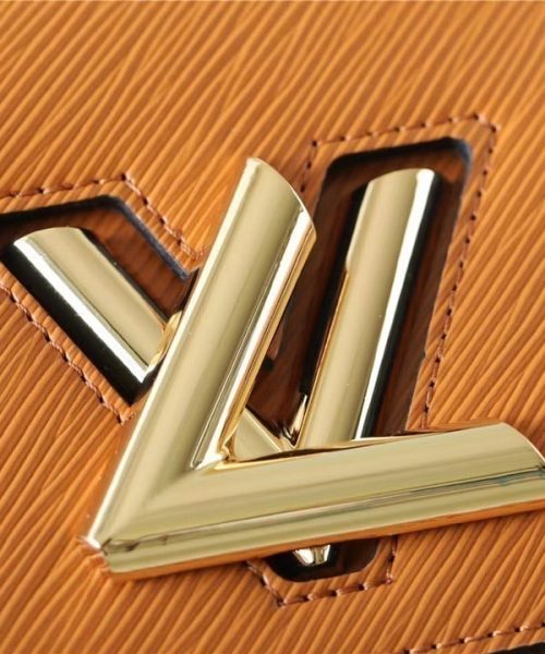 1:1 Replica Louis Vuitton LV Twist MM Epi Gold Miel Brown Luxury Bag For Women M59686 - 9.1in/23cm